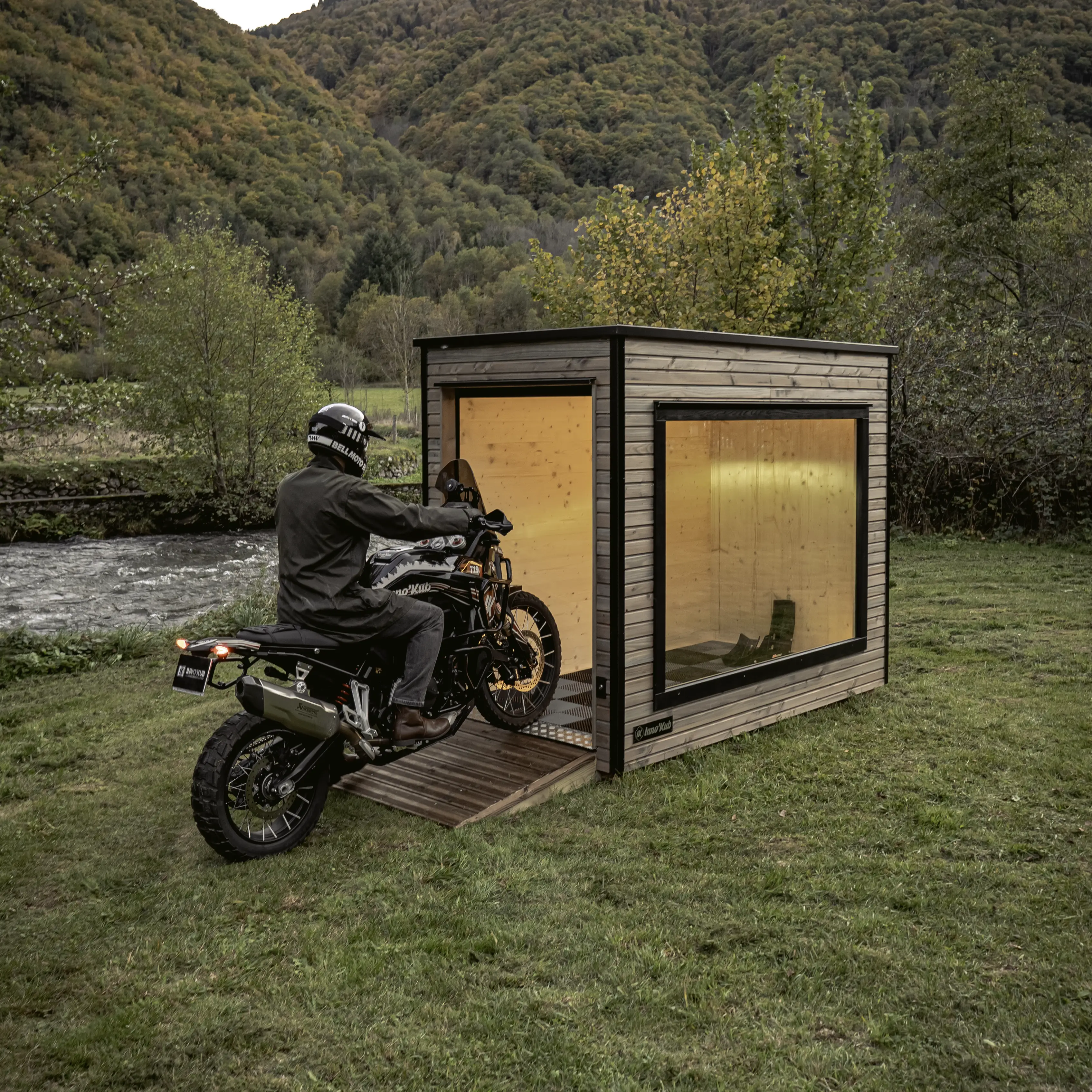 Abri moto en bois Mono 125